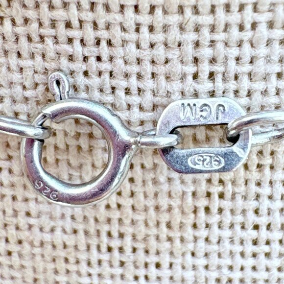 VTG Sterling Silver 925 Large Spike Pendant Necklace Spring Ring Size 18" Length - Picture 8 of 12